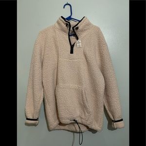 PINK Sherpa half zip pullover 💕